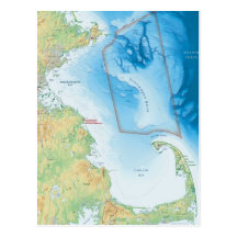 Map of the Cape Cod Bay Postcard