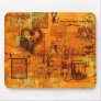 Map of the Heart Valentine (Flame Orange) Mousepad