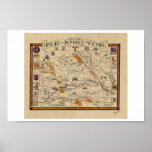 Map of the History and Romance of Wyoming  posters