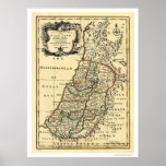 Map of the Holy Land of Israel by Bowen 1752 posters