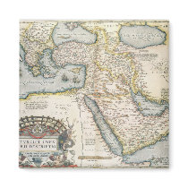 Map of the Middle East Refrigerator Magnet