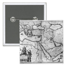 Map of the Ottoman Empire Pinback Buttons