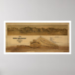 Map of the Panamint Range Mountains 1875 Print
