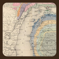 Map of the State of Michigan stickers