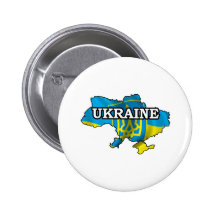 Map Of Ukraine Pinback Buttons