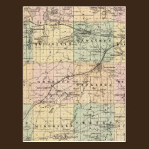Map of Waukesha County, State of Wisconsin postcards