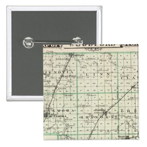 Map of Woodford County, El Paso and Metamora Pins