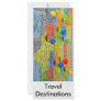 map , Travel Destinations Rack Card Design