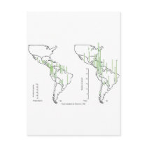 mapa pluviomético densidade américa do sul cartões postais