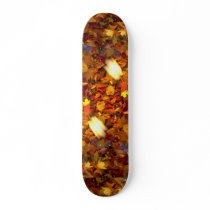 Maple and beech leaves beneath the water's surface skate board decks
