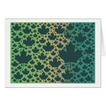 Maple Leaf Design ♥ Green Canada, template Cards