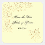 Maple Leaf Edge Wedding Save the Date Stickers