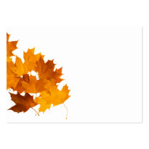 Maple leaves business card template