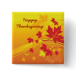 Maple leaves in fall colours custom button