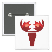 Maple Moose Square Button