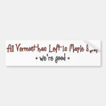 Maple Syrup Bumper Sticker