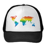 MapRef rainbow coloured world map Trucker Hat
