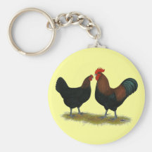 Marans Black Copper Key Chain