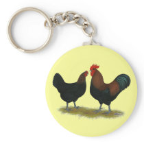 Marans Black Copper Key Chain