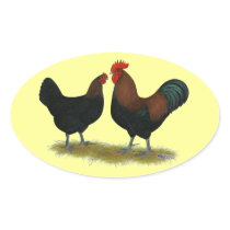 Marans Black Copper Oval Sticker