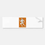 Marathon runner running race drawing sketch bumper sticker