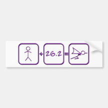 Marathon Superhero Bumper Stickers