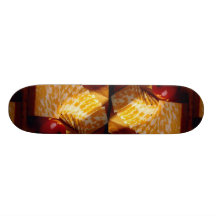 Marble cheeser and a fresh ripe tomato skateboards