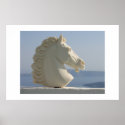 Marble horse head posters