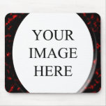 Marble Red Square Template Mouse Pad