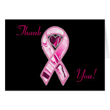 Marble Ribbon Thank You Greeting Card