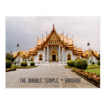 Marble Temple of Gold over Khmer Lion Bangkok Card Postcards