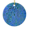 Marbled Blue Waters ornaments
