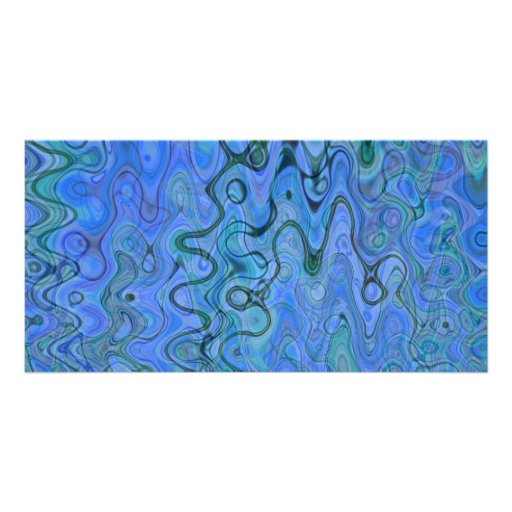 Marbled Blue Waters Picture Card