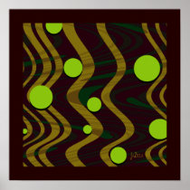 Marbled Dot Wave Gold Green