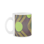 Marbled Gold Green Dot Wave mugs
