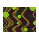 Marbled Gold Green Dot Wave postcards