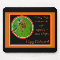 Marbled Orb Weaver Spider Happy Halloween Items Mousepads
