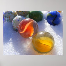 Marbles in Snow Posters