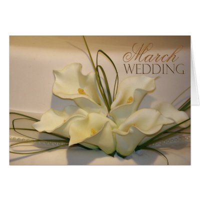 March Calla Lily Wedding Cake Cards by aslentz
