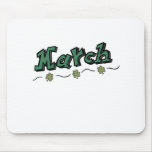 "March Clover" St. Patrick's Day design mousepads