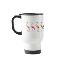 March of the Tropical Flamingos Coffee Mug