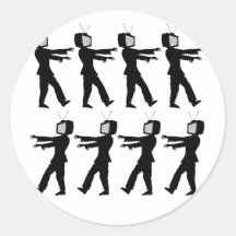 March of the Zombie TV Guys by Chillee Wilson Sticker