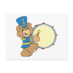 Marching Band Drummer Bear postcards
