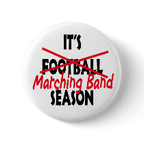 Marching Band Season / Red Pinback Buttons