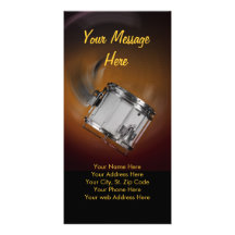 Marching snare drum flat card customized photo card