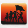 Marching with drums and fife and flag mouse pad
