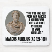 Marcus Aurelius You Will Find Rest Vain Fancies Mousemats