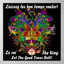 Mard Gras Theme The King 40 X40  Please View Notes Print