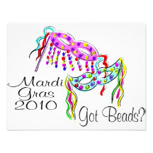 Mardi Gras 2010 Got Beads Custom Invitations