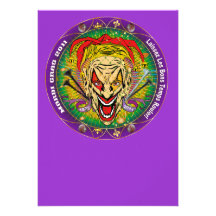 Mardi Gras 2011 Joker-V-3 Personalized Invitations